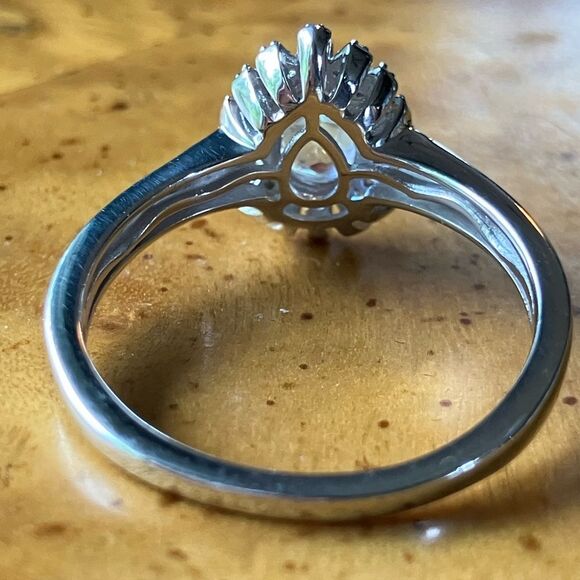 Aurora Borealis Mystic Topaz Sterling Silver Halo Ring Size 10 - Picture 4 of 8